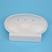 Wall-mounted household plastic soap box round